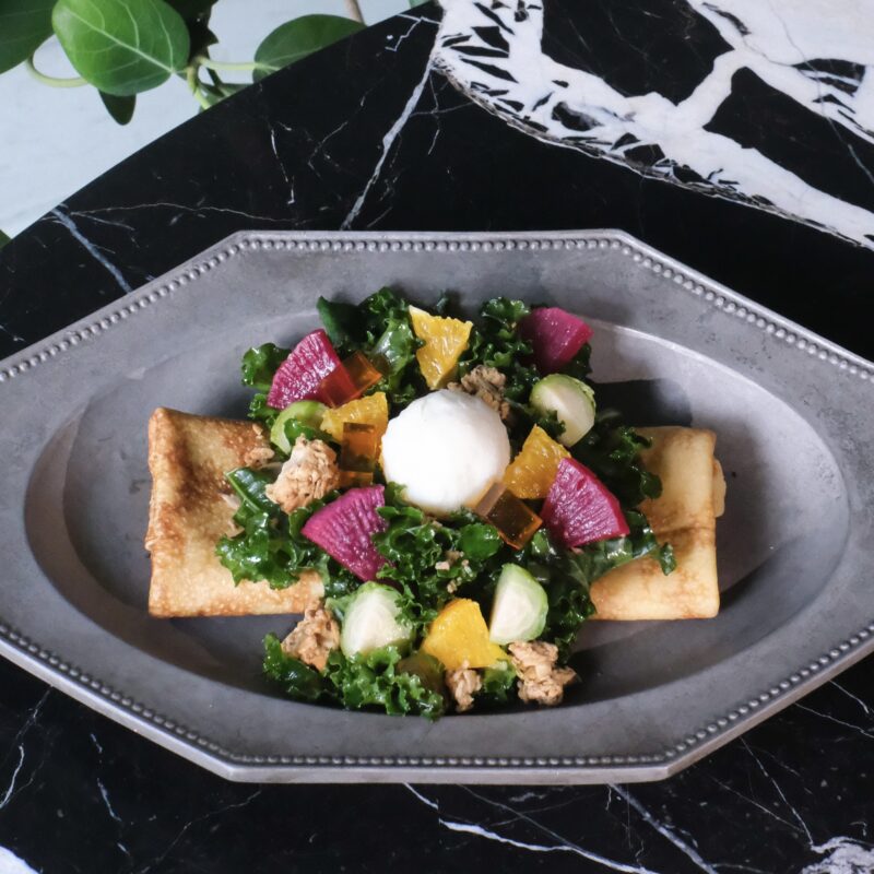 【グルテンフリー】冬のケールサラダ&餅粉クレープ  ※数量限定　