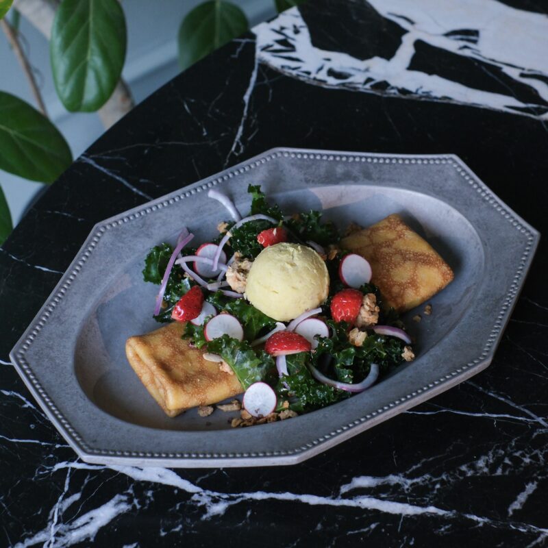 【グルテンフリー】春のケールサラダ&餅粉クレープ　  ※数量限定　